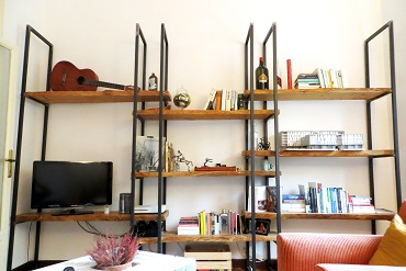 libreria ferro piani abete