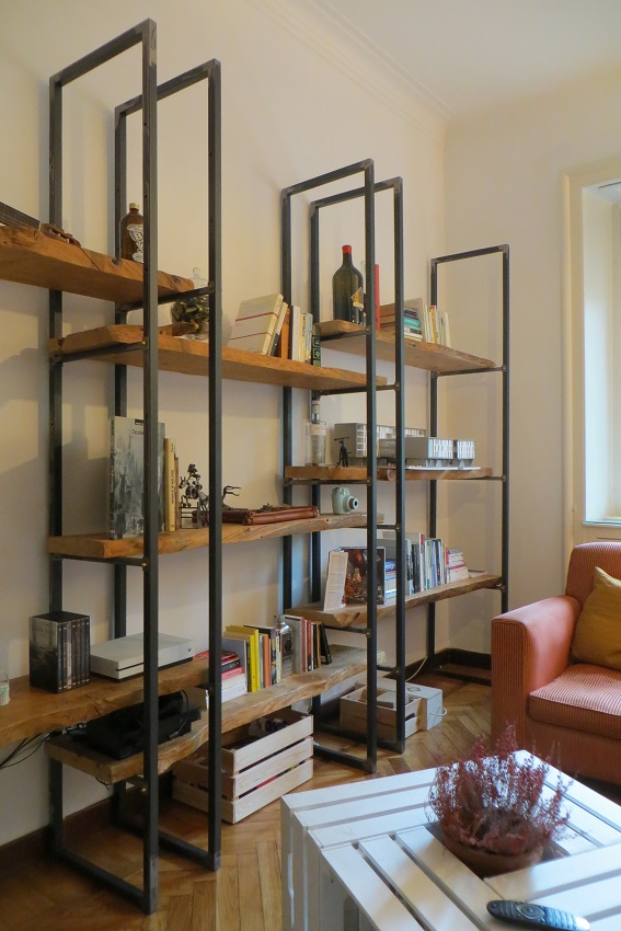 Libreria ferro e abete