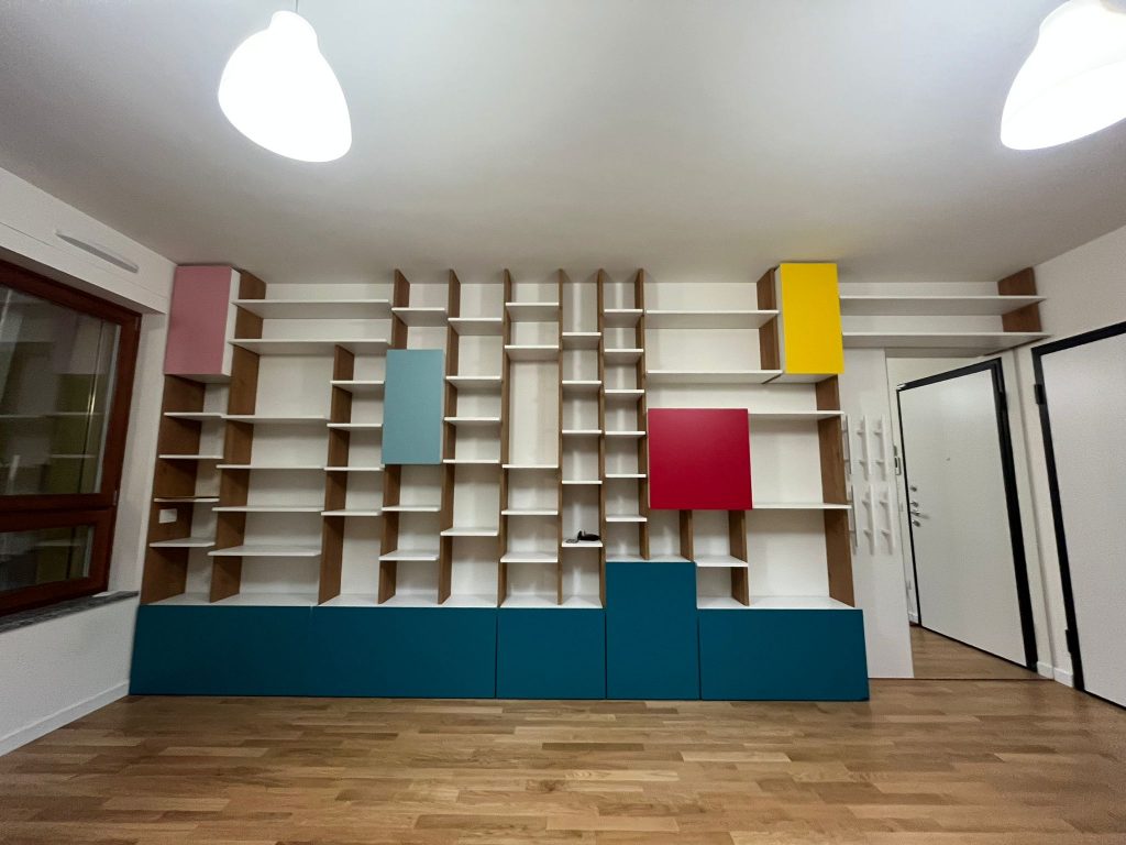 libreria laminato rovere