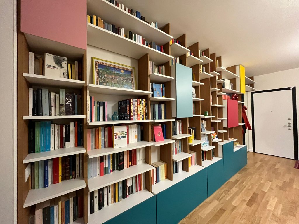libreria laminato rovere